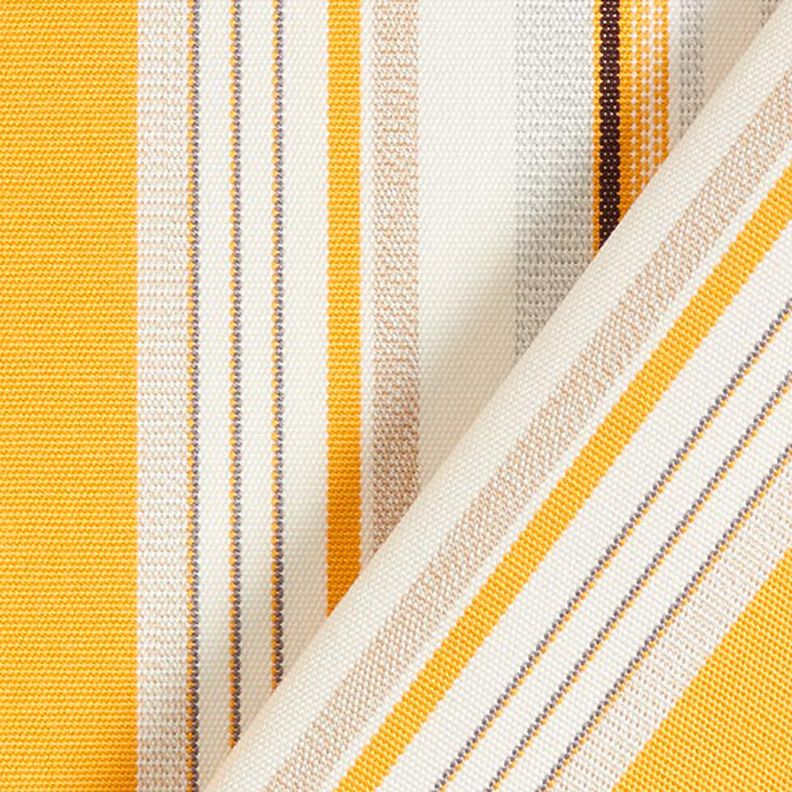 tessuto per tende da sole righe mélange – giallo/grigio chiaro,  image number 5