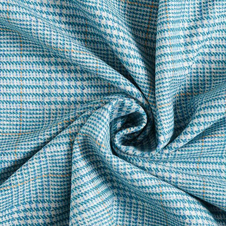 Tessuto in lana Principe di Galles – turchese,  image number 6
