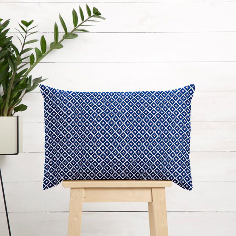 tessuto in cotone cretonne Losanghe – blu,  image number 6