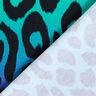 French terry, felpa estiva Leopardo a colore sfumato stampa digitale – lilla bluastro/turchese,  thumbnail number 4