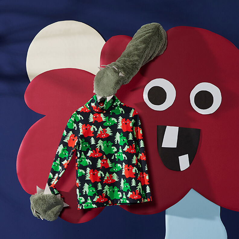 tessuto per bordi e polsini tinta unita – verde oliva,  image number 9