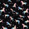 jersey di cotone Unicorni arcobaleno stampa digitale | Poppy Fabrics – nero,  thumbnail number 3
