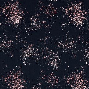 jersey di cotone Riflessi dorati | Glitzerpüppi – nero-azzurro/rosa antico scuro, 