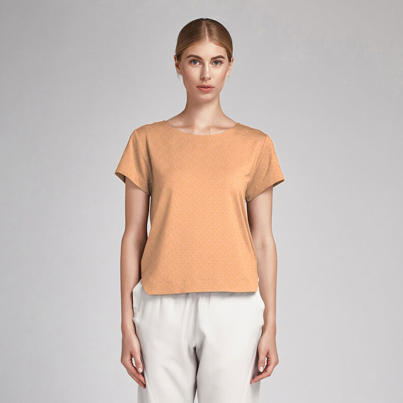 Jacquard Dobby pied de poule – albicocca,  image number 7