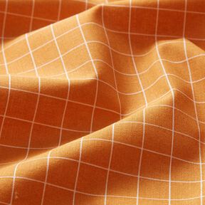 tessuto in cotone cretonne Quadri grandi – giallo curry, 