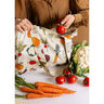 tessuto arredo mezzo panama Tipi di verdure – beige chiaro/rosso borgogna,  thumbnail number 5