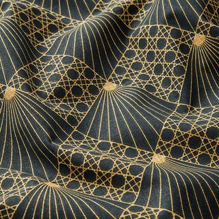 tessuto in cotone cretonne intreccio viennese – blu marino, 