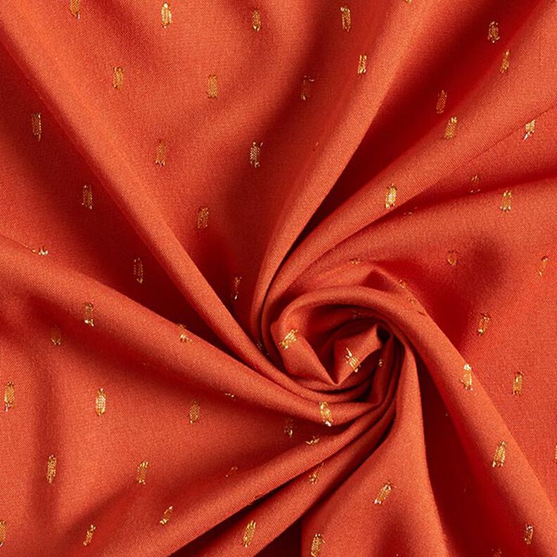 tessuto in viscosa, gocce glitter – terracotta,  image number 4