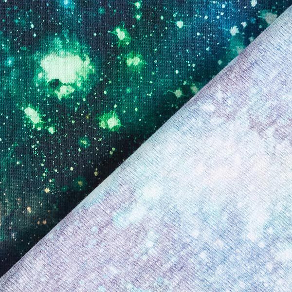 jersey di cotone universo stampa digitale – blu marino, image number 4