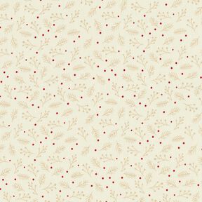 tessuto in cotone popeline Rami festivi – crema, 