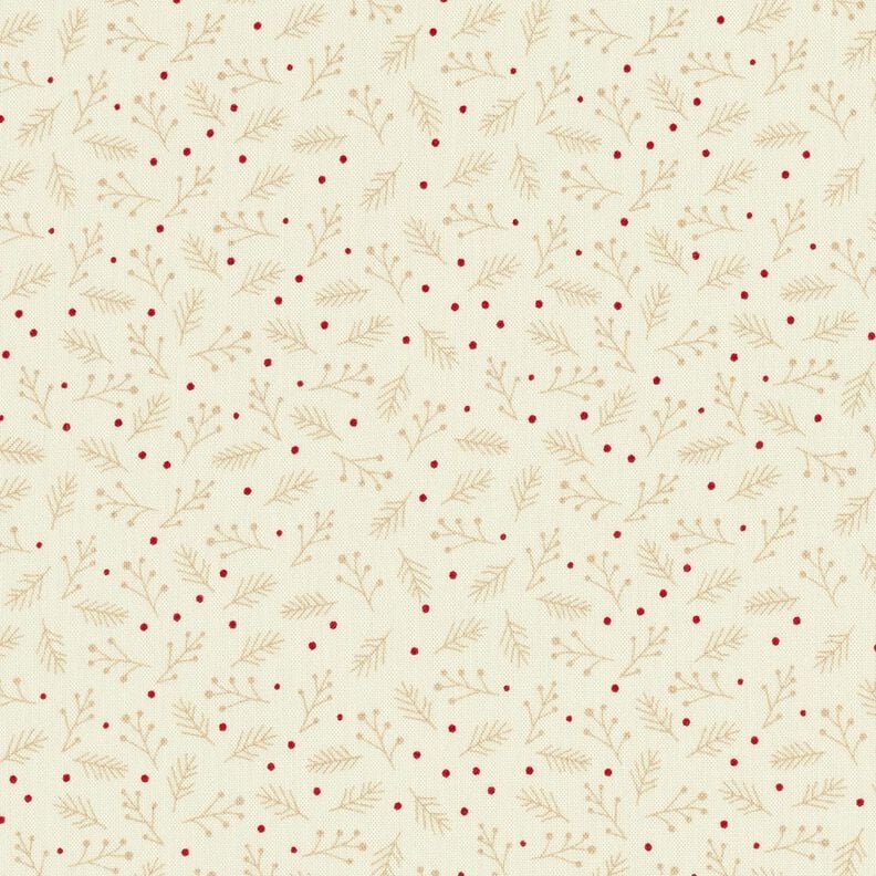 tessuto in cotone popeline Rami festivi – crema,  image number 1
