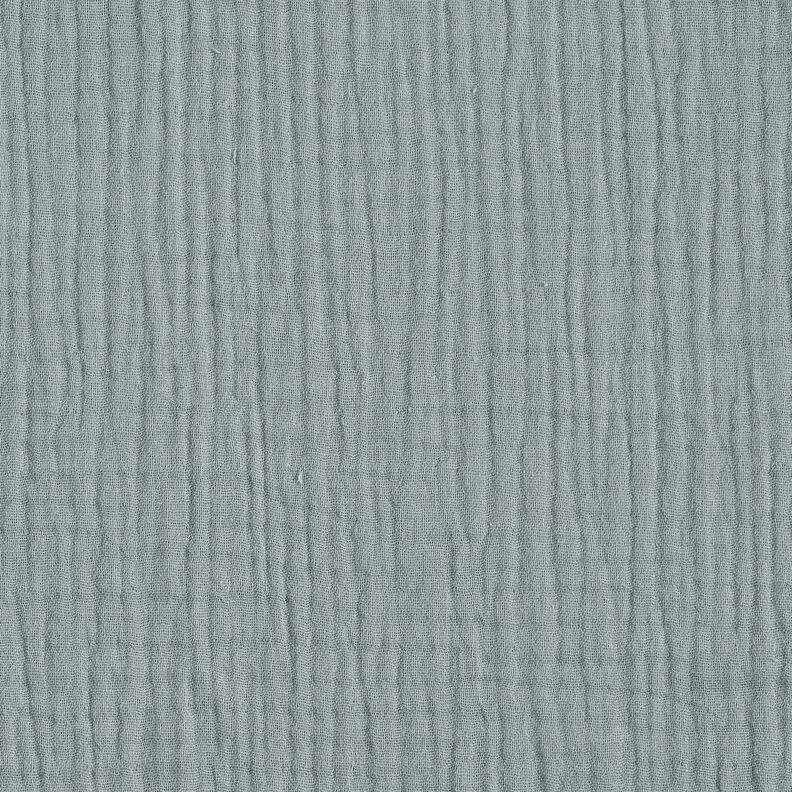Mussola di cotone a tre strati tinta unita – grigio elefante,  image number 3