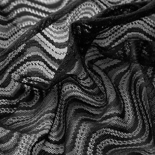 pizzo, motivo a onde – nero, 