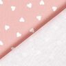 Popeline di cotone biologico con cuori sparsi – rosa anticato,  thumbnail number 4
