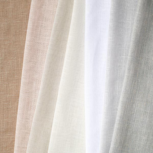tessuto per tende, voile effetto lino 300 cm – bianco lana,  image number 4