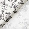 tessuto in cotone cretonne Uccelli – grigio ardesia/bianco lana,  thumbnail number 4