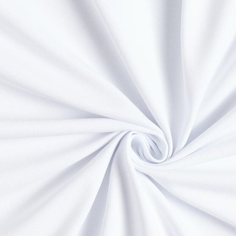 Jersey di cotone piqué fine – bianco,  image number 1