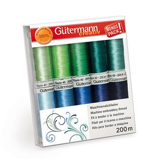 Set filo da ricamo a macchina Rayon 40 3 | BONUS PACK! | Gütermann creativ, 