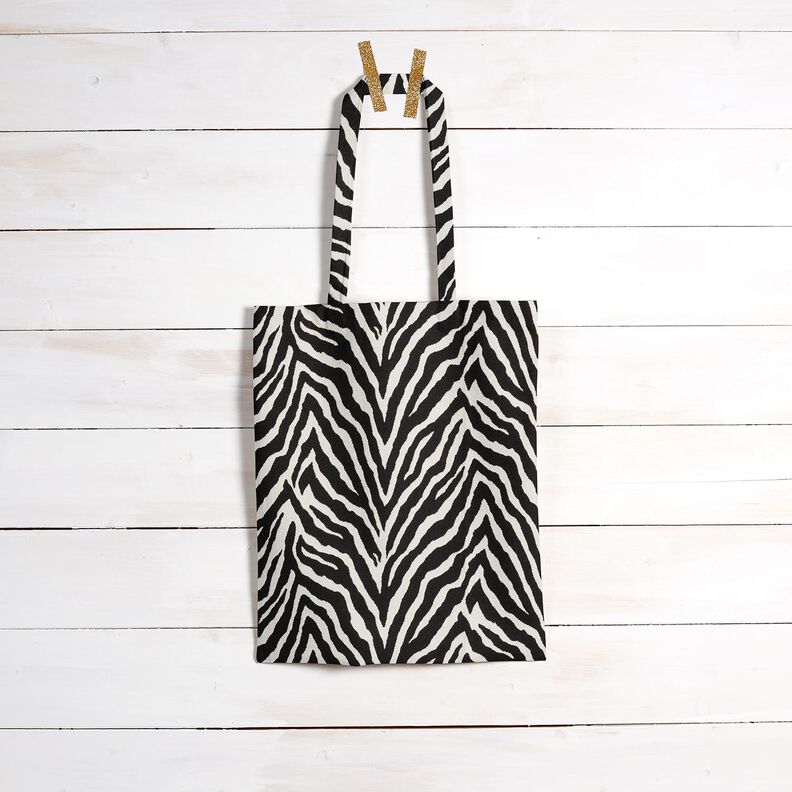 tessuto arredo Jacquard Zebra – avorio/nero,  image number 8
