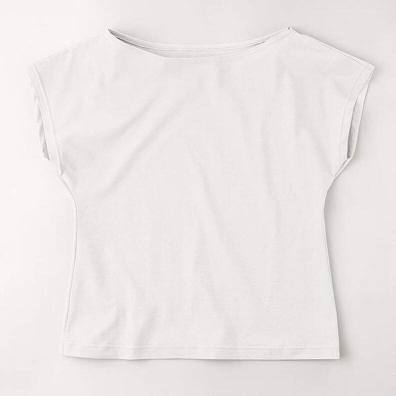 jersey di cotone medio tinta unita – bianco lana,  image number 9
