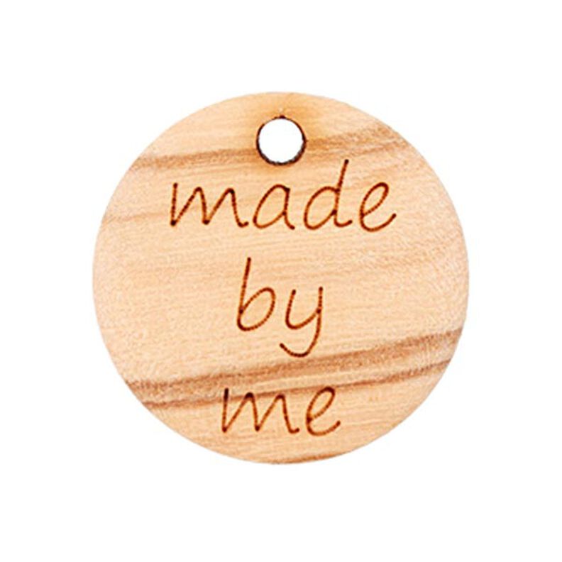 ornamento in legno con scritta [ Ø 18 mm ] | Prym – naturale,  image number 1