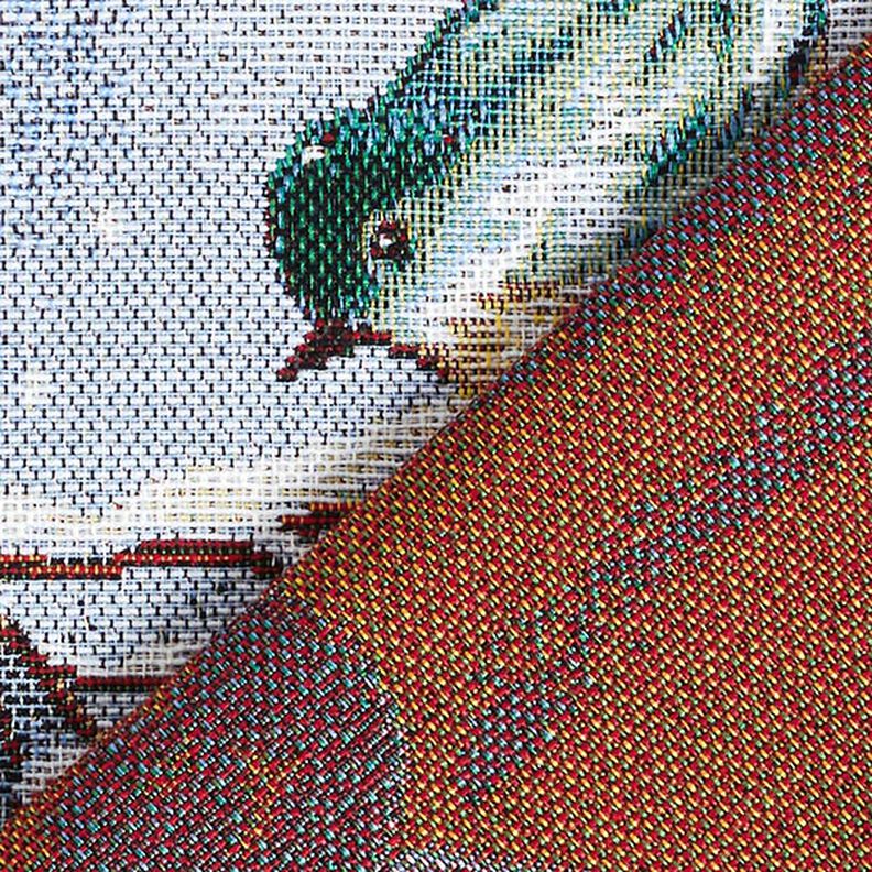 taglio di tessuto arredo gobelin Gatto con regali – azzurro/rosso carminio, image number 4