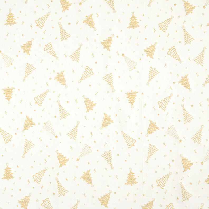 tessuto arredo Jacquard lurex Piccoli abeti – beige chiaro/oro,  image number 1
