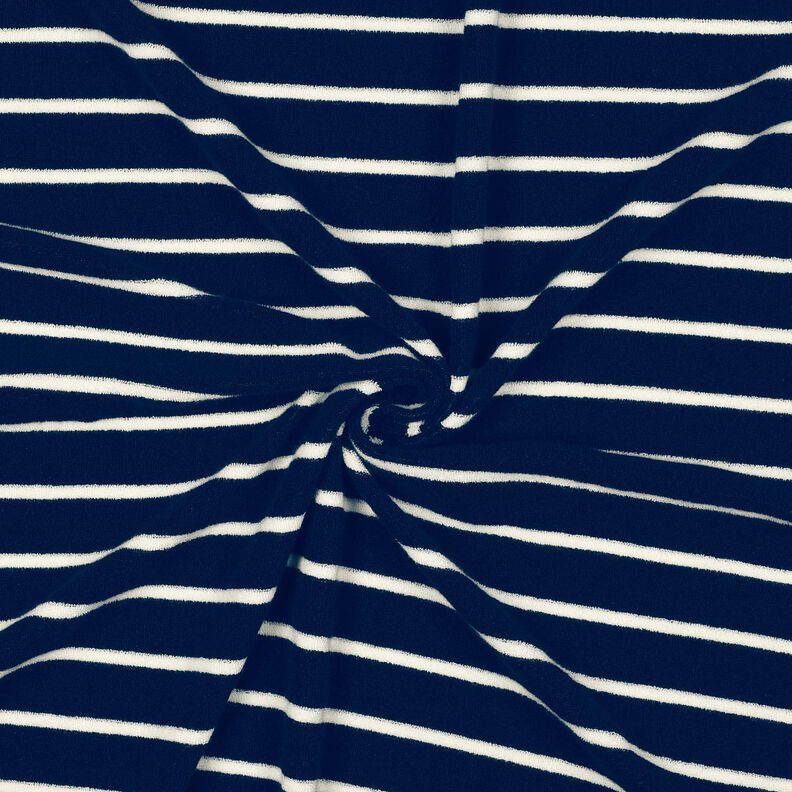 Maglia in spugna righe – blu notte/avorio,  image number 3