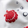 jersey di cotone Conchiglie Metallico – bianco/rosso,  thumbnail number 4