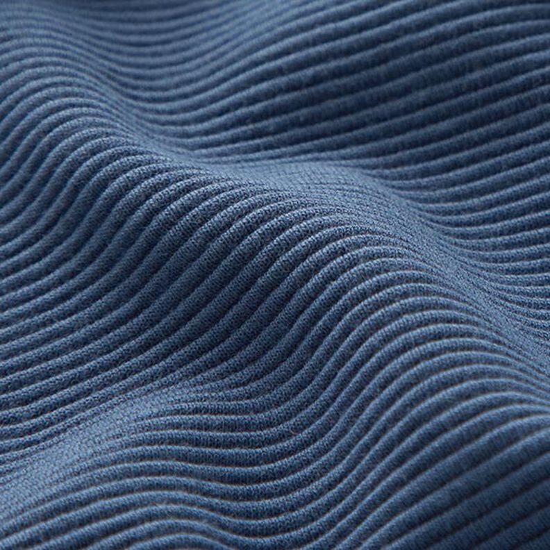 jersey a coste-ottoman, tinta unita – colore blu jeans, image number 3