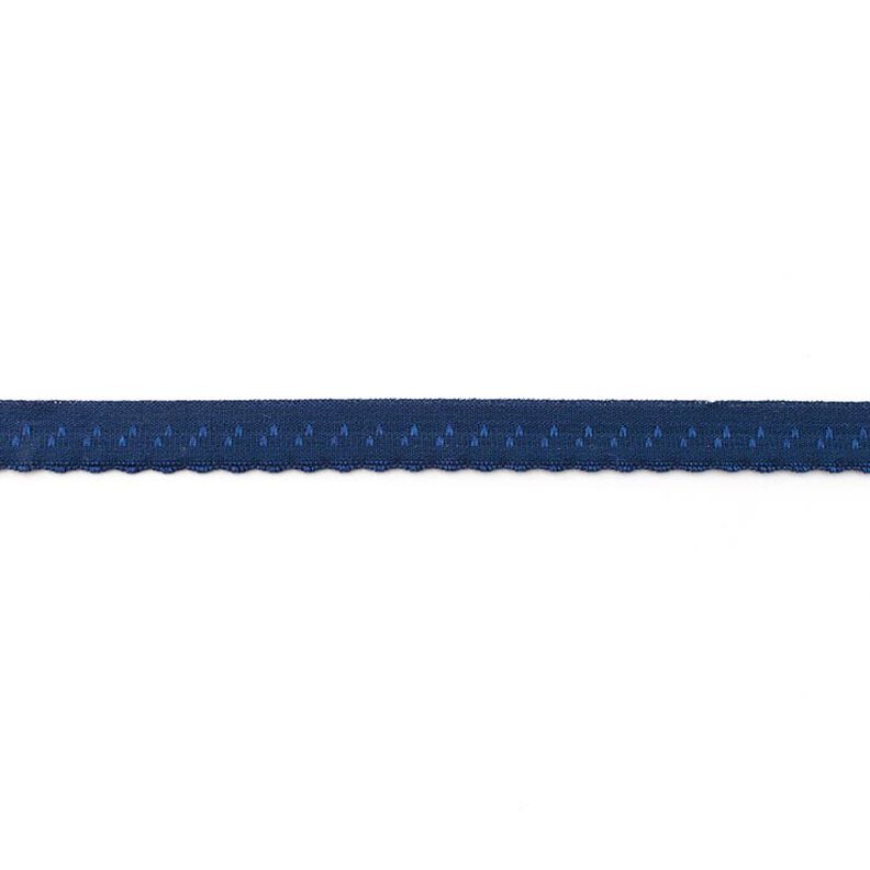 Fettuccia elastica pizzo [12 mm] – blu marino,  image number 1