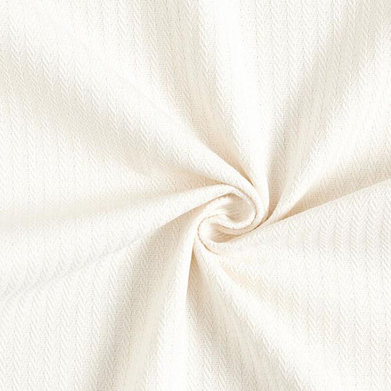 tessuto arredo Jacquard Righe sottili – bianco lana,  image number 1