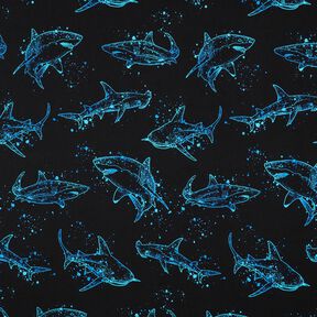 jersey di cotone Squali | Glitzerpüppi – nero/turchese chiaro, 