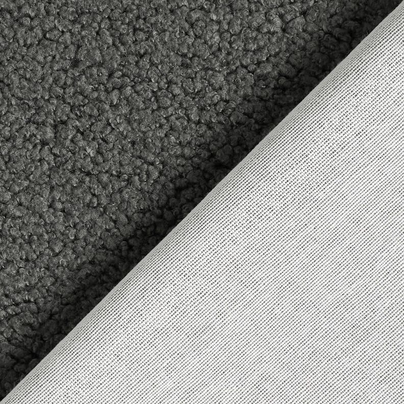 tessuto da tappezzeria Aspetto pelle di pecora – grigio scuro, image number 3