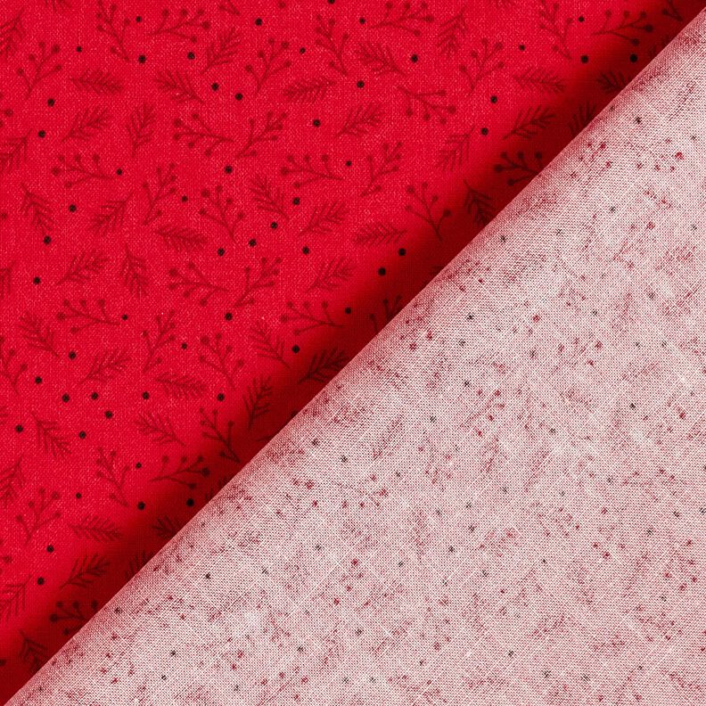 tessuto in cotone popeline Rami festivi – rosso scuro, image number 4