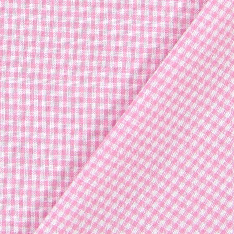 tessuto in cotone Quadro vichy 0,2 cm – rosa/bianco,  image number 3
