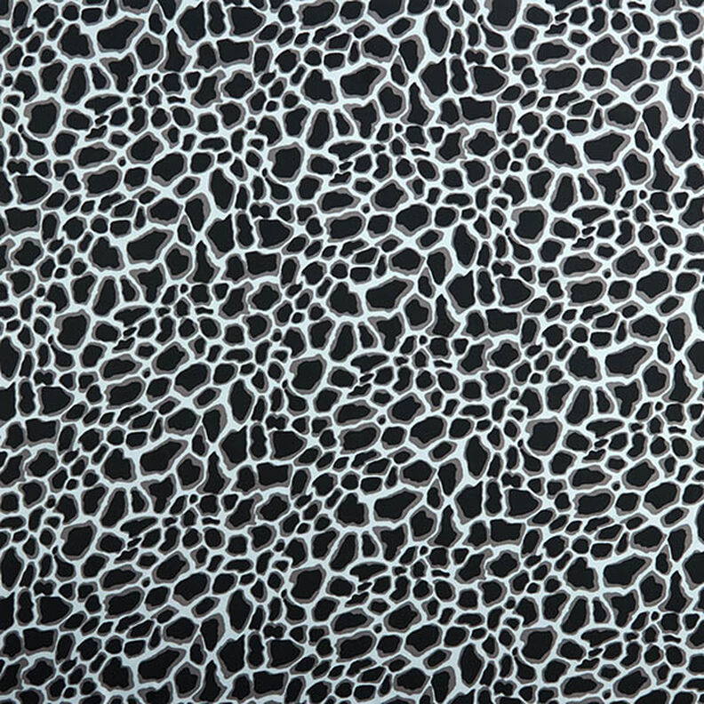 tessuto in viscosa, motivo leopardato – azzurro/nero,  image number 1
