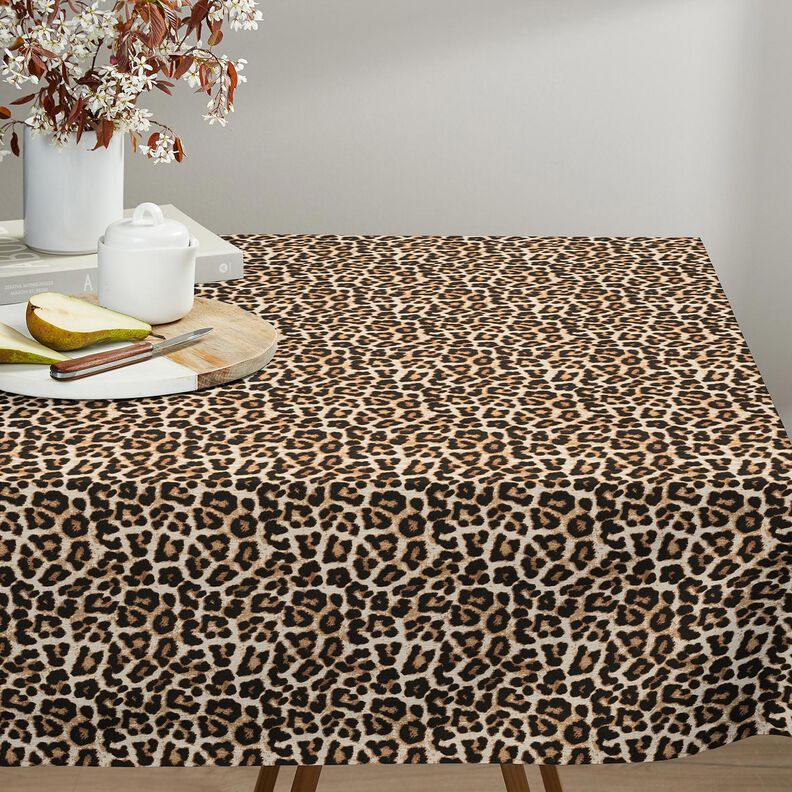 tessuto arredo mezzo panama Elegante stampa leopardata – nero/naturale,  image number 7