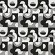 jersey jacquard, motivi geometrici e quadri – nero/bianco,  thumbnail number 1