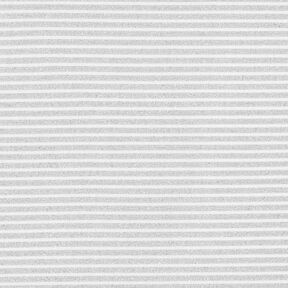 Jersey glitterato a righe glitterate – bianco/argento effetto metallizzato, 