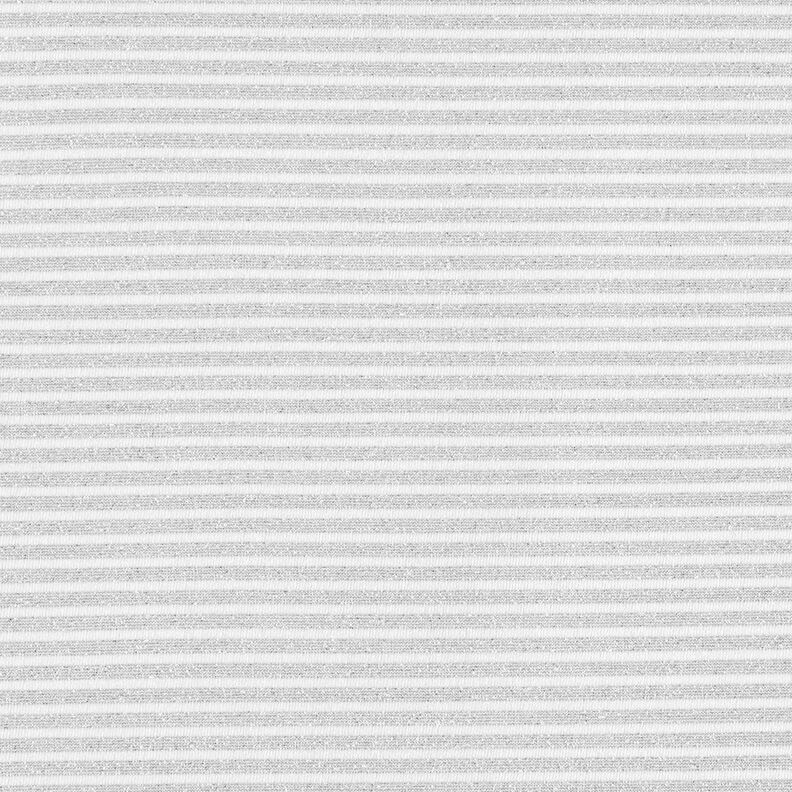 Jersey glitterato a righe glitterate – bianco/argento effetto metallizzato,  image number 1