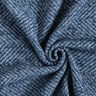 Tessuto per cappotto in tessuto misto lana zigzag – blu marino | Resto 50cm,  thumbnail number 3