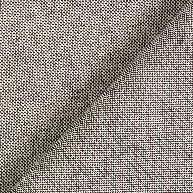 tessuto arredo, mezzo panama chambray, riciclato – nero/bianco,  image number 3