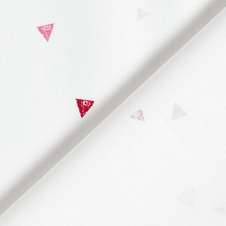 GOTS popeline di cotone triangoli effetto disegno | Tula – bianco,  image number 4