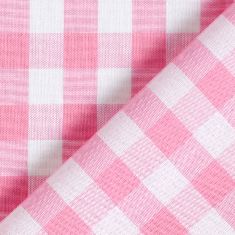 tessuto in cotone Quadro vichy 1,7 cm – rosa/bianco,  image number 4