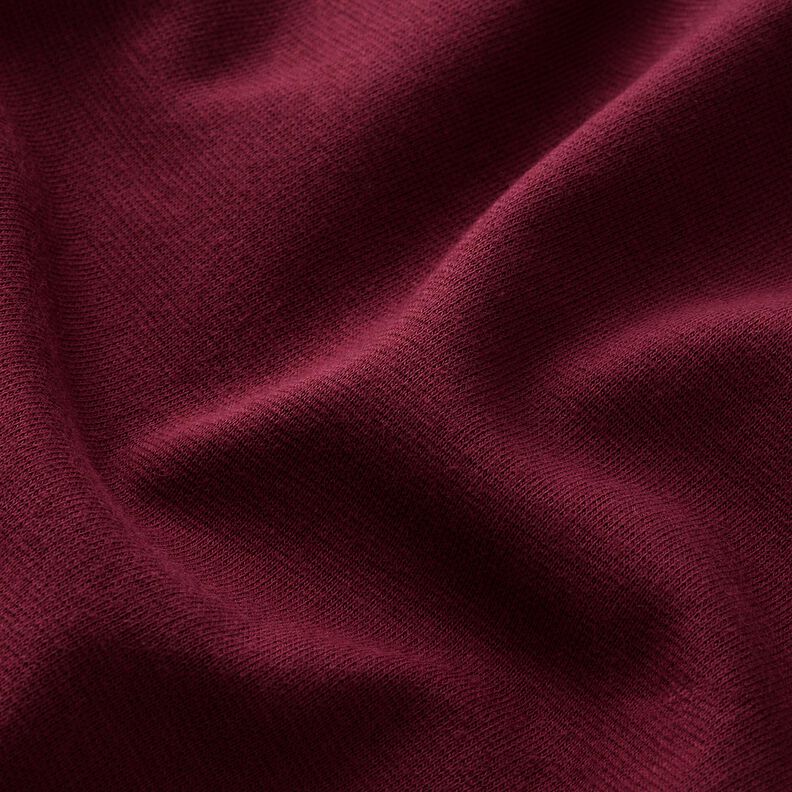 tessuto per bordi e polsini tinta unita – rosso Bordeaux,  image number 2