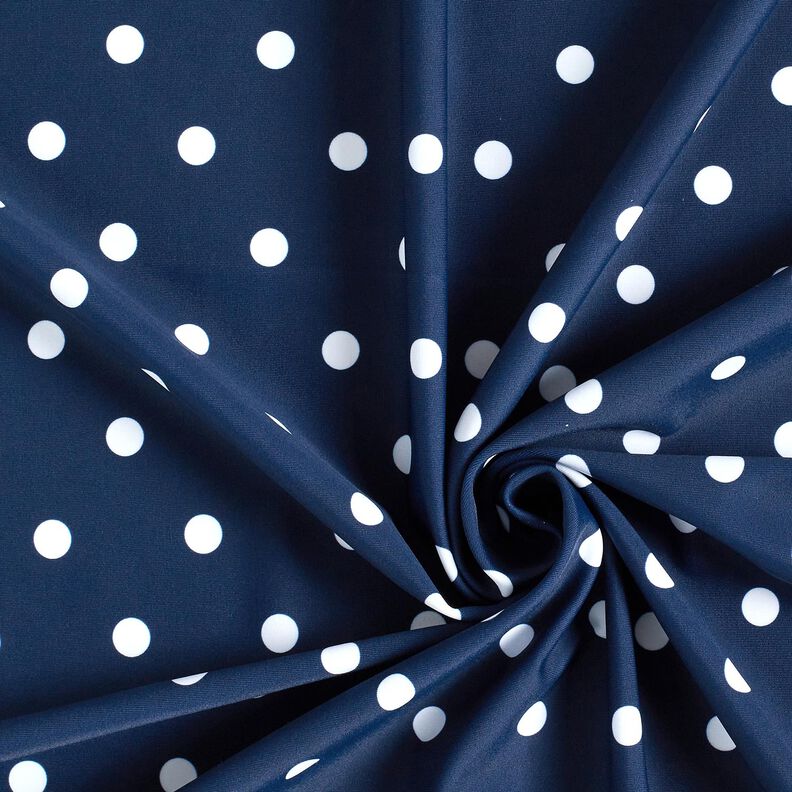 tessuto per costumi da bagno Pois – blu marino/bianco,  image number 3
