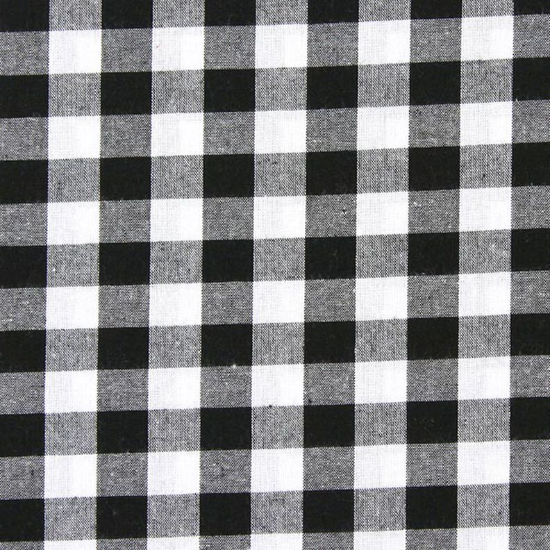 tessuto in cotone Quadro vichy 1,7 cm – nero/bianco,  image number 1