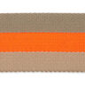 nastro gros-grain per borse, neon [ 40 mm ] – arancio neon/beige,  thumbnail number 4
