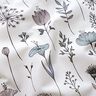 tessuto arredo mezzo panama fiori disegnati – bianco lana/nero,  thumbnail number 2